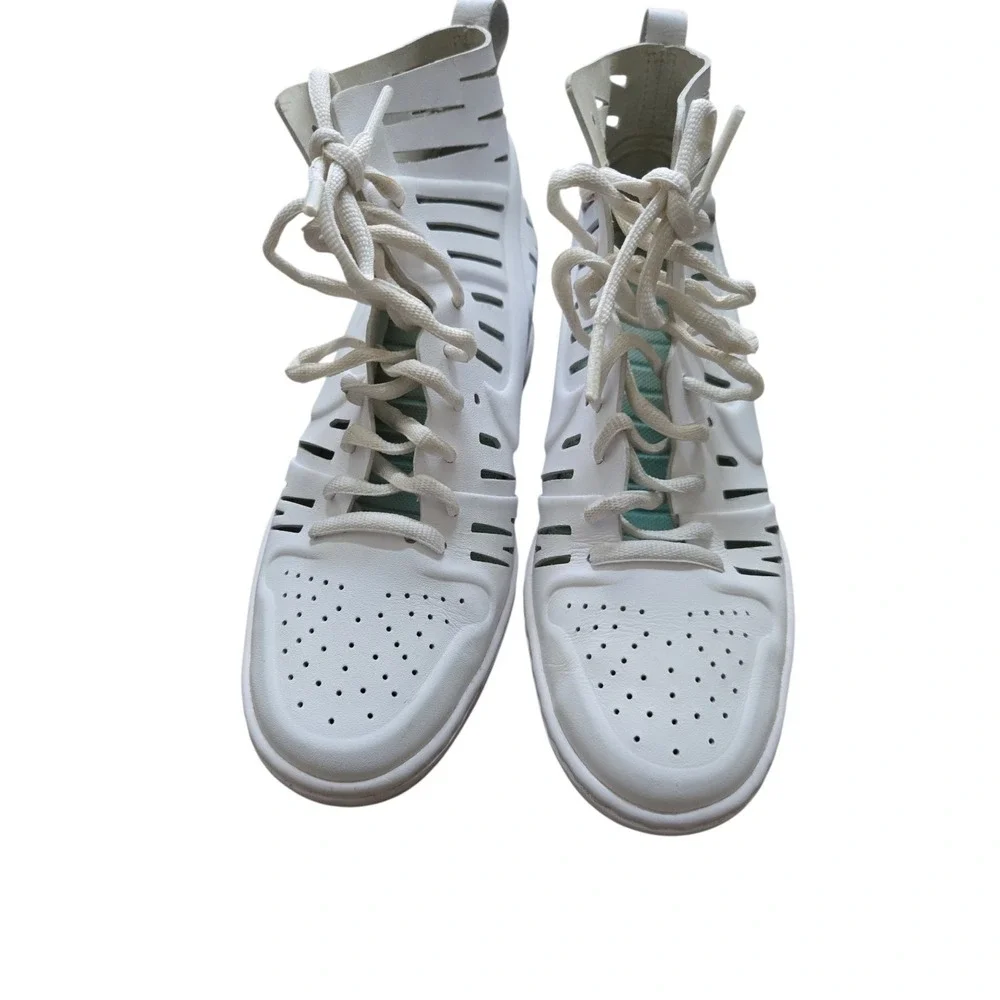 Nike Joli Sky Hi‎ High Wedge Dunk 2.0 Womens Sz. 7 Sneaker Shoes Su15-983 White